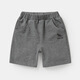 Uniqkuku [same style in the mall] Boys summer sports shorts new style children's small children's mid-trousers baby suit summer U15781 flower gray 90 cm
