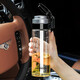 Heenoor (Heenoor) mit dem Auto montierte, eingedickte einschichtige Glas Tasse Tee Leck Männer große Kapazität Tee Tasse Tragbarer Aufzug Ring 6 6076-695 ml+ Tasse Set Tasse