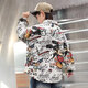 Children's clothing boys' shirts 2025 new spring and autumn models for middle and large children autumn handsome autumn shirts boys long-sleeved trendy white 160
