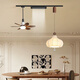 
Bull BULL retro restaurant track chandeliers wasaki style mobile bar spotlights medieval simple walnut color dining table lamp YX16753 three colors