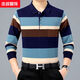 
MGOLCPS middle-aged men's long-sleeved POLO shirt autumn fat man plus fat plus large size loose pocket striped T-shirt base shirt 679 green L 50 size recommended 130 Jin [Jin equals 0.5 kg]-145 Jin [Jin equals 0.5 kg]