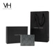 Vanessa Hogan VH Men's Menship Wallet Portable и Practical Daily Daily Short Sage Bear Box Skellet Multi-Card Bag Back Black (подарочная коробка)