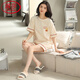 Langsha Light Pajamas de lujo para mujeres en algodón de algodón de verano pantalones cortos de manga corta dulce algodón de algodón informal de ropa para el hogar yx7512 9856 m [80-100Jin [Jin iguala 0.5 kg] desgaste]