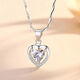 Heart of the Ocean PT950 Platinum Necklace for Women 2025 New 18K-Clavicle Chain Pendant as a Gift for Girlfriend and Wife Blue with Melon Seed Chain 45CM Light Luxury Style