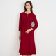 EITIE Elegant Red Water Drop Collar Slim Fit Fishtail Light Dress 2025 Autumn New A-Line Dress C2507854 Pu Fen 66 L (165)
