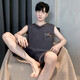 Feryo Modal Pyjamas Herrenweste Eis Silk Sommer ärmellose dünner Stil Teenager Student Student Großgröße Home Cloding Set XQ9901 Cool Modal M kleine L-börsennote für Größe 163c Gewicht 10