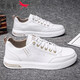 Red Dragonfly Autumn Men's Chaussures 2025 Nouvelle mode Breatte de planche décontractée en cuir Pilote polyvalent Small White Trendy Chaussures 9902 mètre vert 39