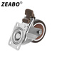 Zuobo casters, 2-inch thickened flat brake wheels, universal wheels with brakes, soft light-sounding rollers (4 pieces)