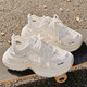 
UK Next Kiss daddy shoes for women in summer breathable 2025 casual mesh shoes thick-soled sandals sneakers 9905-3 beige 35