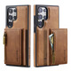 Yiyan convient au boîtier de téléphone mobile Samsung S24 Galaxy S23ultra Business Retro S23FE Carte Wallet S24 + Case de charge sans fil brun clair + sac de carte magnétique Samsung Galaxy S24ultra
