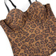 Shiyusen European and American golden brown leopard print suede short vest suspender can be worn outside and can be worn elastically gathered fishbone plastic brown 34B/75 one size fits all