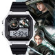 
Jianlai watch peripheral Chen Ping An Ning Yao Qi Jingchun watch waterproof electronic watch small square alarm clock chronograph [Stylish silver black] D11976 electronic watch [Imported movement + super long standby] Gift box