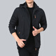 
VIIBEST9898 Cross-border casual jacket autumn and winter outdoor windproof charge plus velvet hooded casual jacket sports clip black M