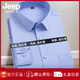 Jeep Spirit Jeep Herren- und Frauengeschäft Nicht-Eisen-Baumwoll-Shirt-Hemd-Hemd-Hemd-Stick-Logo Professionelles Workwear-Shirt Burgund-Männer stylenlanger Ärmel-838 38