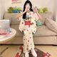
Junjunsui Dimei pajamas for women in summer 2025 new pure cotton short-sleeved trousers large size cartoon cute student summer home clothing short-length-KAY-88557 L (recommended 90-110Jin [Jin equals 0.5 kg])