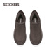 Skechers flash shoes for men 2025 new autumn velvet warm casual walking shoes one-leg loafers 205606
