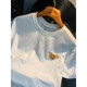 Weißes T-Shirt für Herren Sommer Neuer High-End-Trend gedrucktes T-Shirt American Light Luxury Xinjiang Baumwolle komfortable Kurzärärmelte T-Shirt Gray JSW9906 GRAU M FÜR 90-108JIN [JIN Equals 0,5 kg]