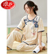 Langsha Frauen kurzärmeligte Pyjamas für Sommerdünnhosen im Sommer. Neue Kleidung im chinesischen Stil kann außerhalb von Lzy9905 m Code getragen werden