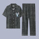 
Septemberg (SEPTWOLVES) pajamas men's summer pure cotton short-sleeved trousers summer cardigan thin large size student youth home clothing set G3884 blue (short-sleeved) 2XL [recommended 140-160Jin [Jin equals 0.5 kg]]