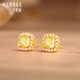 Shipulin K gold earrings, sugar cube earrings, self-worn as a birthday gift for girlfriend, 18K gold + zircon