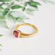 Second-hand 99 new, still polite 18k rose gold ring set with opal crystal spinel morganite tanzanite single ring for women one item one certificate gift to girlfriend and wife natural about 1.26 carat (velvet luster) spinel ring