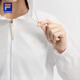 FILA Oficial de la chaqueta tejida de mujeres 2025 Autumn New Fitness Sports Simple Loose Caplaed Top Jade White S 160/80a/S