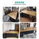 Sleep haha solid wood boss desk workbench with side cabinet office Chinese style log leader manager computer desk executive desk