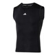 Adidas men's top 2025 summer new tight sportswear comfortable breathable quick-drying sleeveless T-shirt fitness vest black 694 / recommended to take two sizes XS