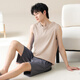 莫代尔背心男士睡衣夏季薄款2025年新款夏天冰丝家居服套装男 13657 L