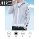 JEEP SPIRIT冰丝防晒衣男夏季轻薄透气户外遮阳钓鱼服登山夹克外套速干衣 RT-699黑色 M