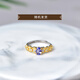 Fat Donglai's same style tanzanite ring for women s925 silver niche design ring bare stone self-discipline 02#s925 silver tanzanite ring