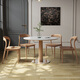 
Gaode Meiju Nordic solid wood small round table log reception table and chair combination household meal round rock slab dining table negotiation new pearl 120*75 round table (new pearl) + CY-684*4