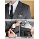 ROMON suit men's high-end business formal wear, high-end sensible lapel collar, groom's wedding dress, casual suit for men, two buttons - dark gray suit + pants S Recommended weight 80-95 Jin Jin equals 0.5 kg Wear