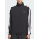 
Adidas jacket men's 2025 spring new fitness training sportswear stand collar windproof casual woven jacket top KC3892 black/white L