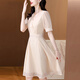 OLJ high-end brand dress for women in summer 2025 new design, fashionable, comfortable, waist-hugging simple and atmospheric skirt Pink XL 115-130Jin [Jin equals 0.5 kg]