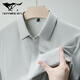 Sieben Wolf Mulberry Seiden Kurzarm Shirt Herren Sommer Neues Freizeitgeschäft No Bügelhemd mit mittleren Alter dünne halbe Ärmeln Top 6913 Kaffee L 175/115