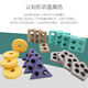 Mi Hong Miehone Montessorius Kinder Spielzeug für digitale Puzzle Building Block-Entwicklung Gehirn 1-2 Jahre alt 3 Jungen und Mädchen Babys dreifarbige Grafikpaarungen