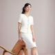 LIME FLARE Rhine FLARE Diamond Decoration Small Flavor Style Set 25 Summer New Waist White Skirt M