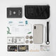 
msquare anti-theft passport clip air ticket certificate storage bag portable bag RFID travel abroad waterproof anti-theft passport clip black