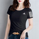 阿迪达斯 （adidas）官方舰店短袖 夏季新款跑步训练运动服梭织快干半袖上衣圆领T恤 9274-黑色梭织快干-现货速发 L 推荐120-130斤