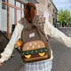 Mochila de hamburguesas linda mochila para niños para mochila para niñas de moda mochila moderna bolsa de la computadora de moda bolsita de viaje para hombres brown brown gran tamaño (incluidos colgantes)