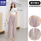 Romon (Romon) Ice Seide Dünne Sommer-Frauen-Kumpelhosen Lose Drape und atmungsaktiv, hohe und schlanke Hose mit weitem Bein lässig Pendelfefe lila M [vorgeschlagen 100-100jin [Jin gleich 0,5 kg]]]