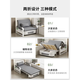 Cama de sofá Qili Integrado y de doble propósito 2025 Nuevo cama de doble cama para una sola cama plegable Cama telescópica Bed plegable Camino de sofá [Almacenamiento de 1.28m] 5 cm de esponja + 2 cm de látex