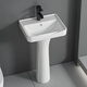 Column basin floor-standing wash basin ceramic household bathroom integrated small apartment bathroom bathroom toilet sink 4837 column basin drain