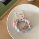 Edamame hair band braided children's headband twist circle high elasticity sweet ice cream color non-damaging ponytail hair accessory mixed color 5 pieces in bag