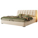 Pashaman fabric bed cream style high-end master bedroom double bed light luxury bedroom soft bag 1.8m large bed 5024CF [beech whole rack rib skeleton] Single bed 1500mm*2000mm pneumatic storage