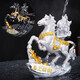 Yunhua Tea Pet Ornaments Make Money Instantly and Raise Color-Changing Tea Pets Tea Table Accessories Tea Playing Horse Monkey Creative Ornaments Make Money Instantly (Gold)