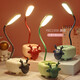USB plug-in table lamp LED desk lamp mobile phone holder pen holder cartoon desktop ornaments children's gift night light cute little desk lamp kindergarten Children's Day gift cute pet lamb + pen holder function + plug-in style random color