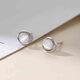 Qi Xiaomi 999 pure silver cat's eye stone earrings for women 2025 new niche high-end ear piercing earrings light luxury bestie ear jewelry 999 pure silver earrings-gold (price of two)