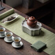 Yagu new style cotton and linen absorbent tea towel, Chinese tea towel, tea ceremony accessories, simple forest style tablecloth, rag, tea set with green - cotton and linen handmade tea towel